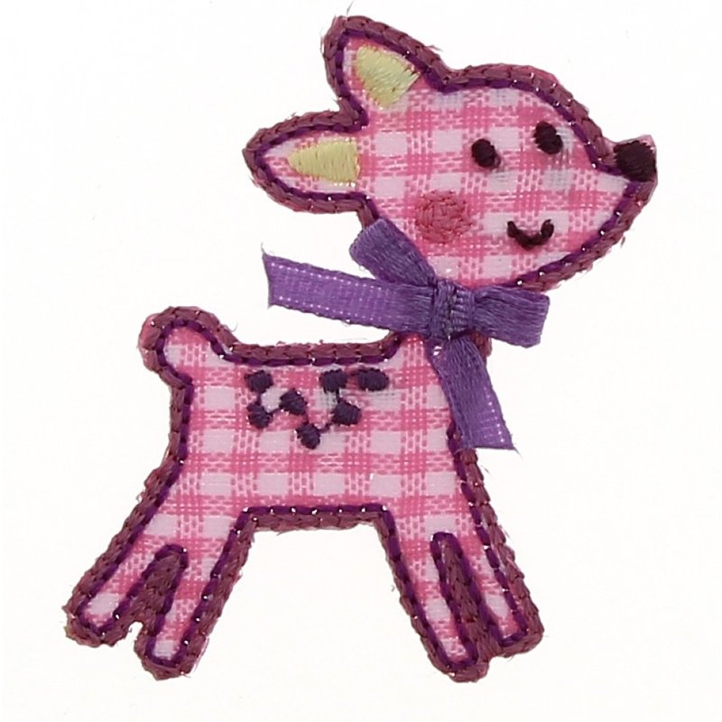 Écusson thermocollant faon vichy - Frou Frou - Mondial Tissus