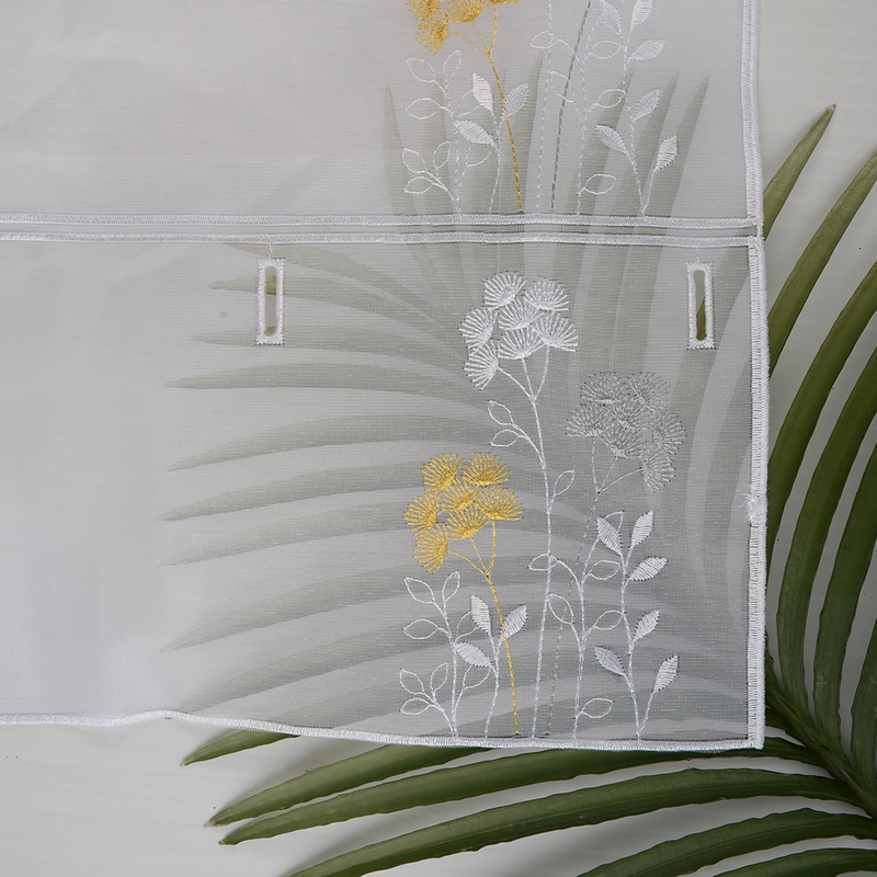 Modulable brodé floral jaune 60 cm - MT - Mondial Tissus