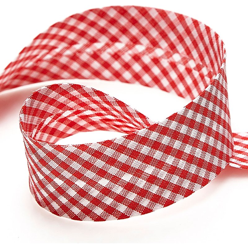 Biais vichy - Rouge - MT - Mondial Tissus