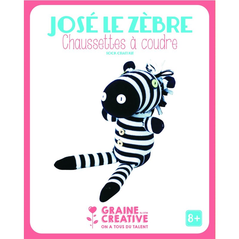 Kit à coudre chaussette zèbre - Graine Créative - Mondial Tissus