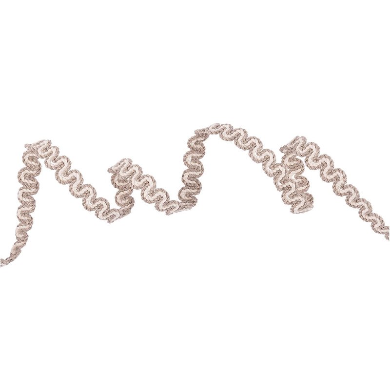 Galon serpentine crème/lin 12 mm - Mondial Tissus