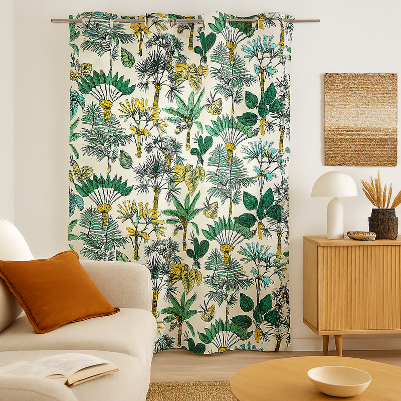 Rideau palmeraie 140x250cm - MT - Mondial Tissus