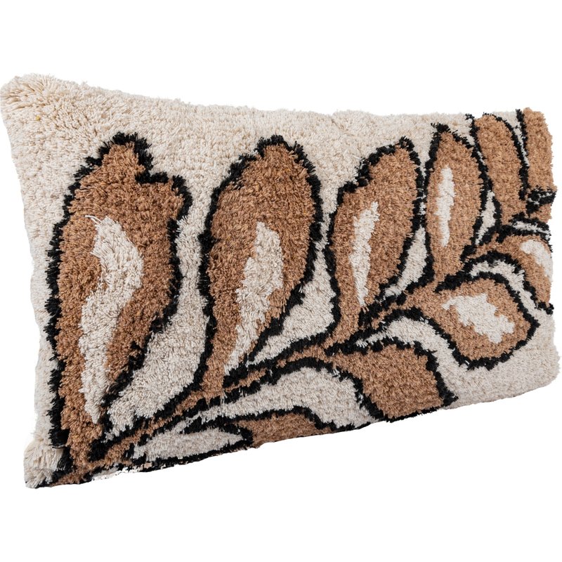 Housse de coussin feuille tufting 30x50cm - MT - Mondial Tissus