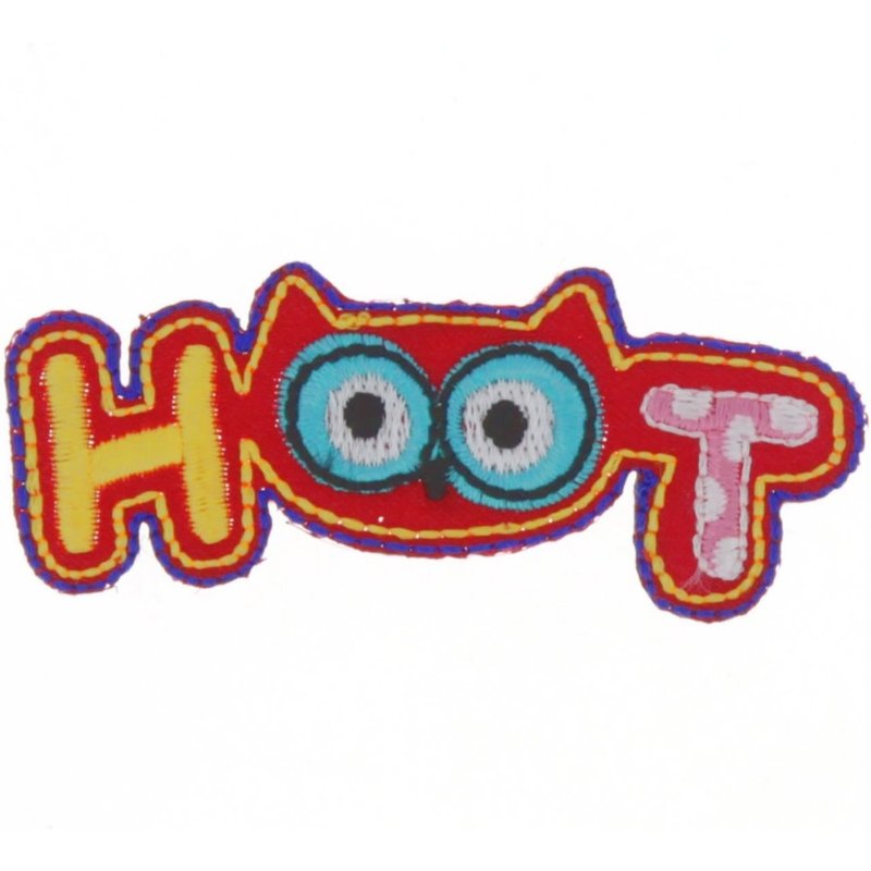 Thermocollant chouette rouge 6x2cm - Frou Frou - Mondial Tissus