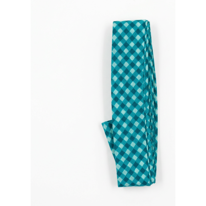 Biais thermocollant 20x2m vichy turquoise foncé - Frou Frou - Mondial Tissus