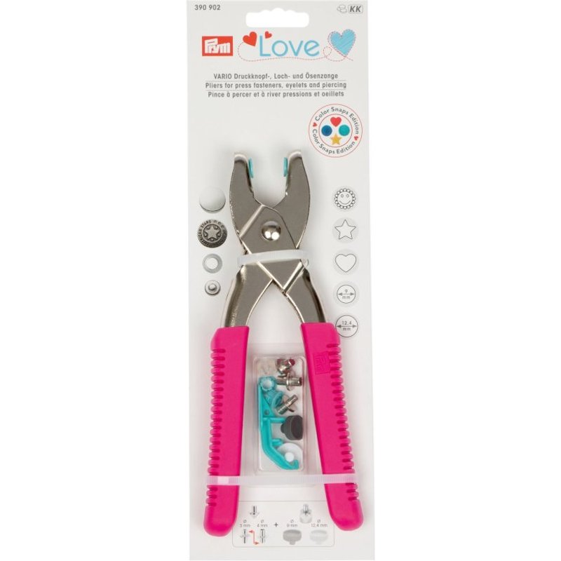 Pince vario avec outils fuchsia 3-4mm - Prym love - Prym - Mondial Tissus