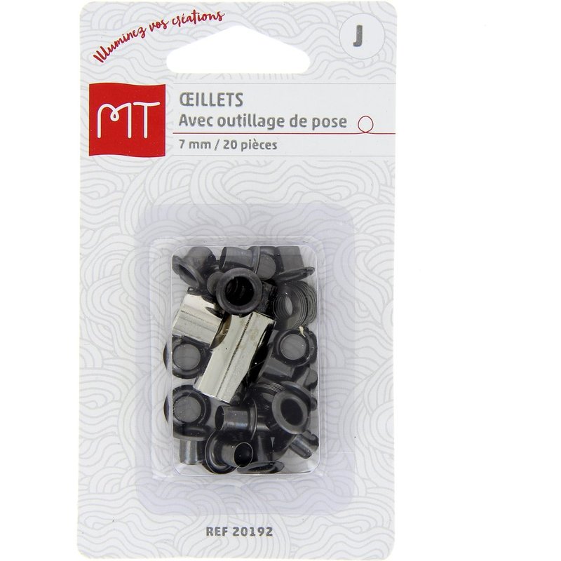 Kit oeillets noir 5mm - MT - Mondial Tissus