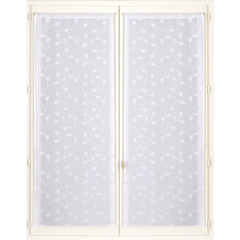 Lot de 2 vitrages papouasie argent 60x120cm - MT - Mondial Tissus