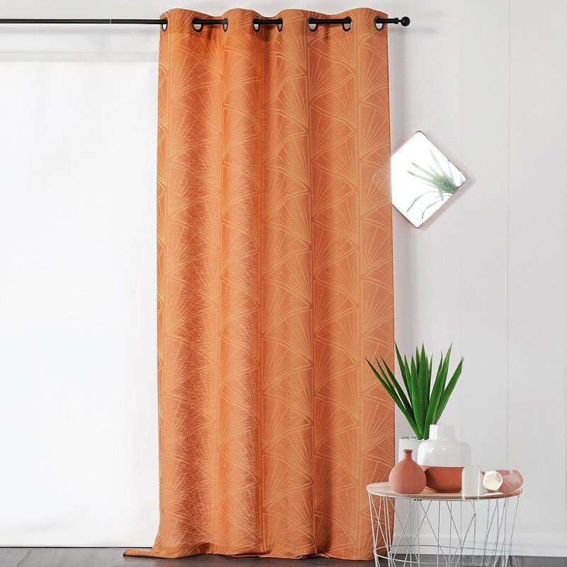 Rideau Tigre orange 140x275 cm - MT - Mondial Tissus