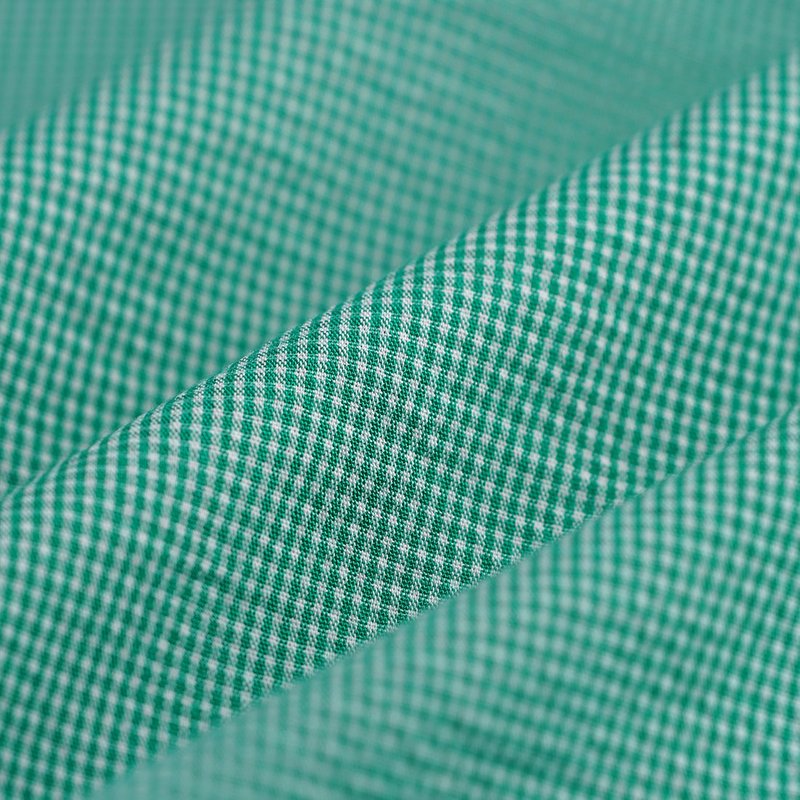 Tissu seersucker mini vichy vert - MT - Mondial Tissus