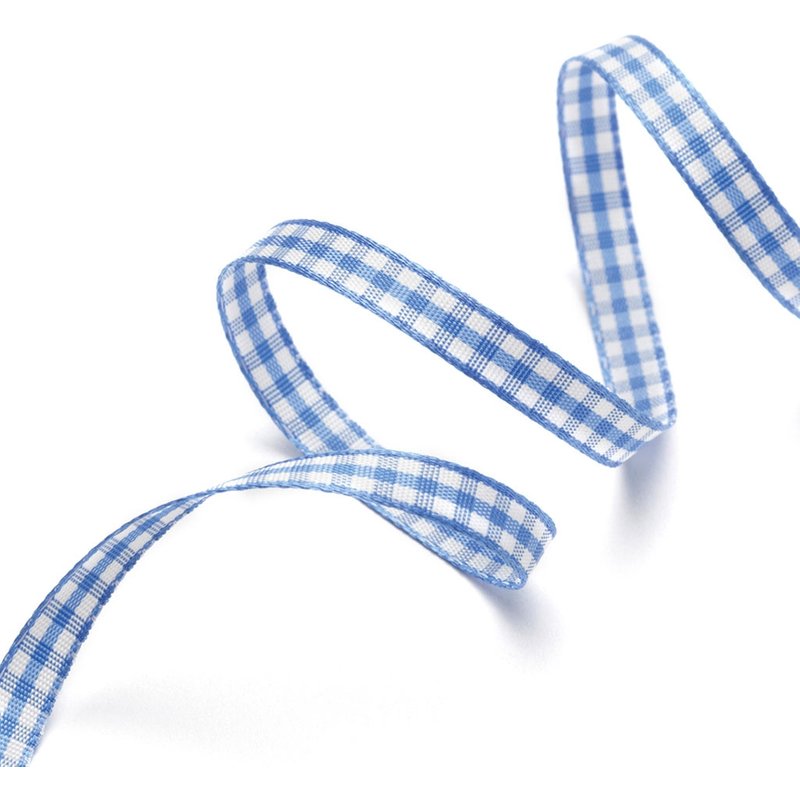 Ruban vichy bleu 6mm - Frou Frou - Mondial Tissus