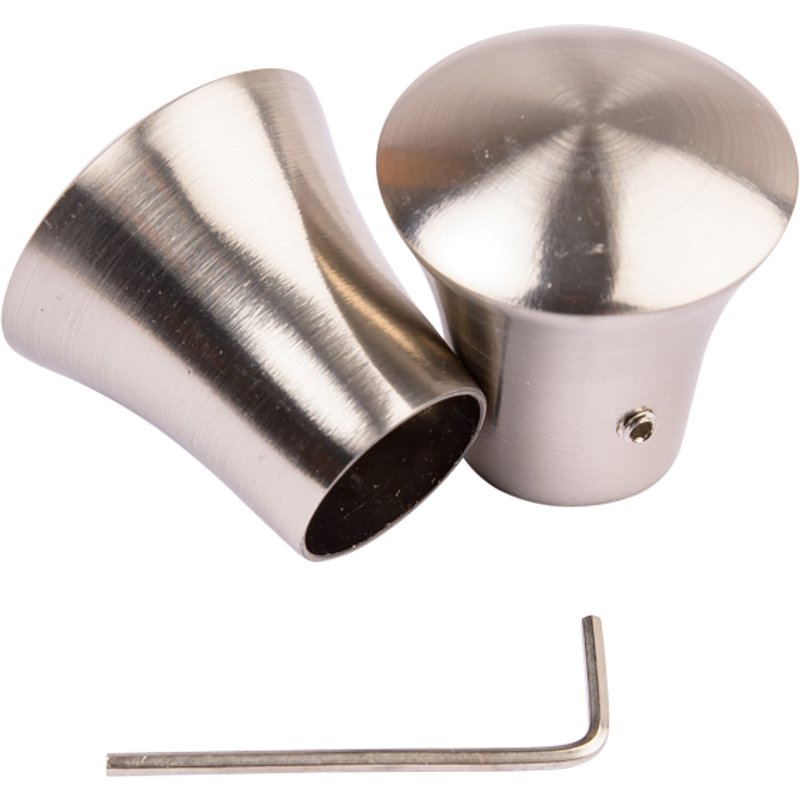 Embouts pommeau lisse 20 mm nickel mat - MT - Mondial Tissus