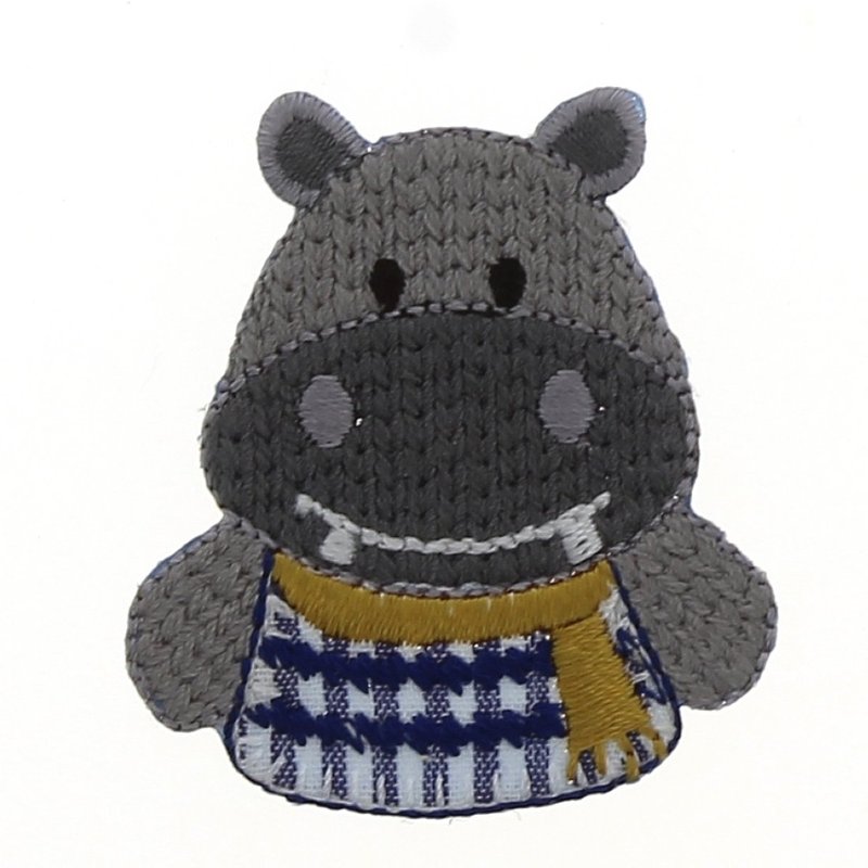 Écusson thermocollant hippopotame mignon - Frou Frou - Mondial Tissus