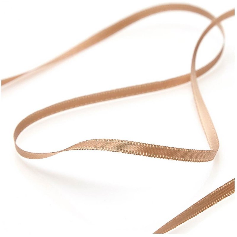 Ruban satin double face 3mm marron - MT - Mondial Tissus