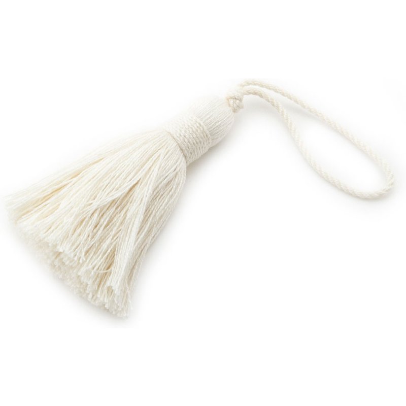 Pompon mat crème grand modèle - Mondial Tissus