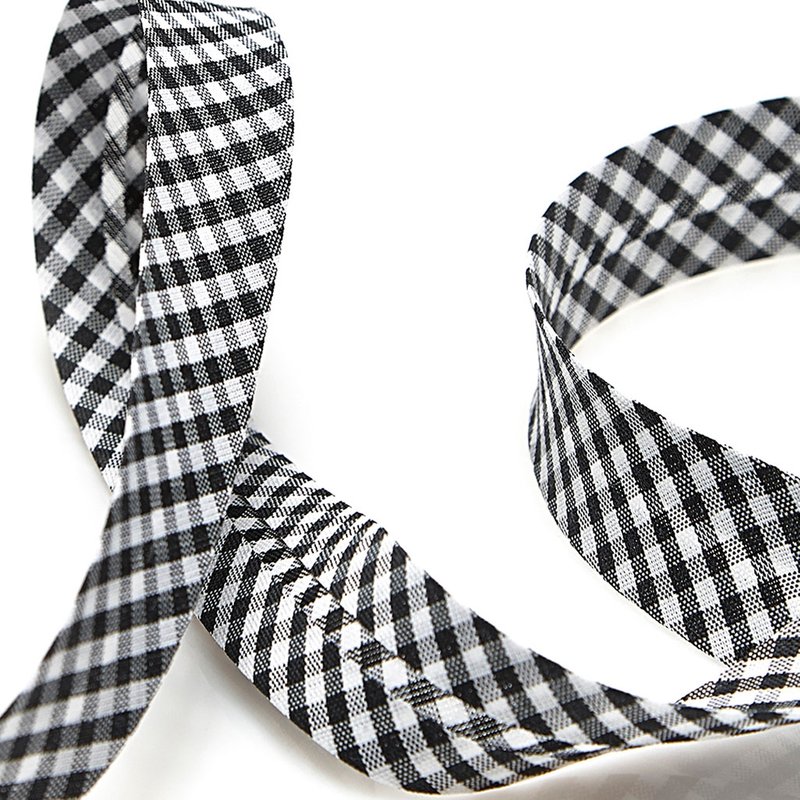 Biais vichy - Noir - MT - Mondial Tissus