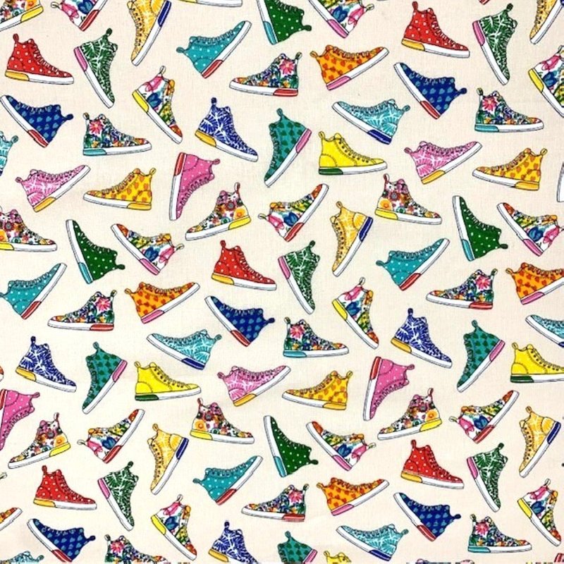 Cretonne baskets a gogo colorees - Mondial Tissus