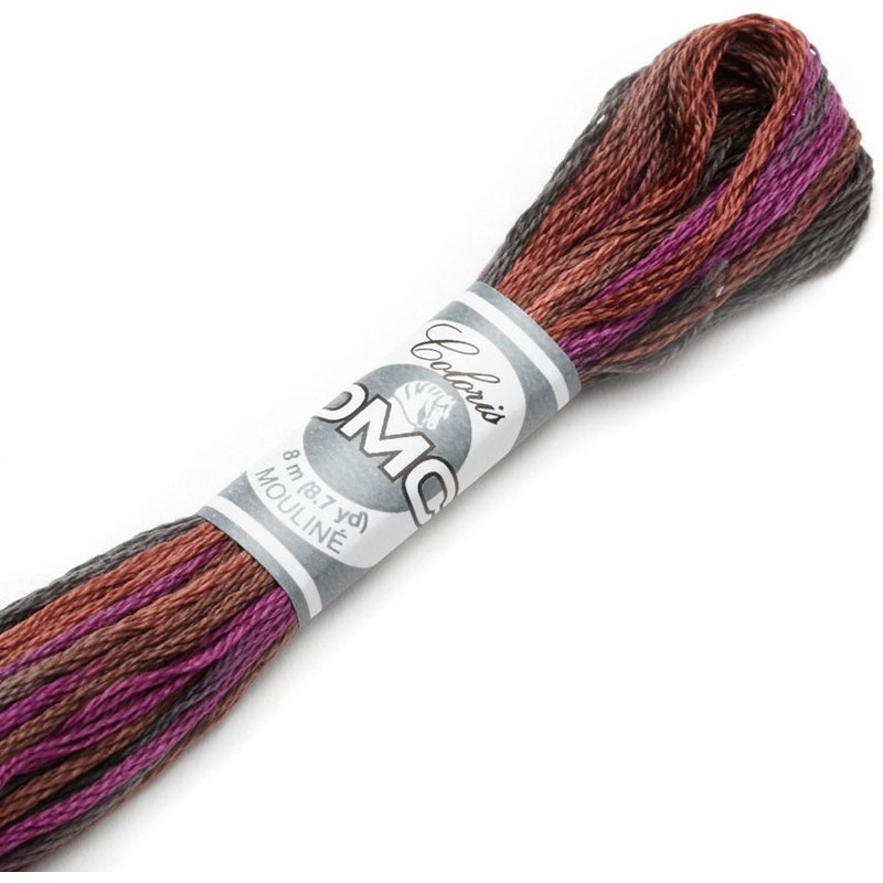 Fil mouliné Variation à broder - marron et fuschia - COL 4522 - DMC - Mondial Tissus