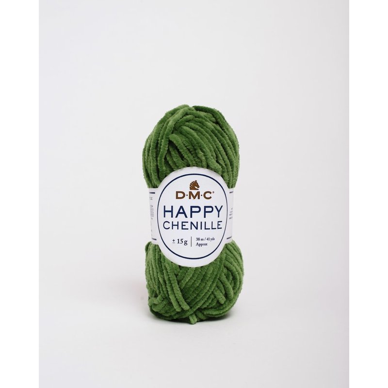 Pelote de fil à tricoter Happy Chenille vert n°27 - DMC - DMC - Mondial Tissus