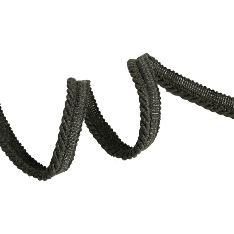 Passepoil tressé bocca gris anthracite - Mondial Tissus