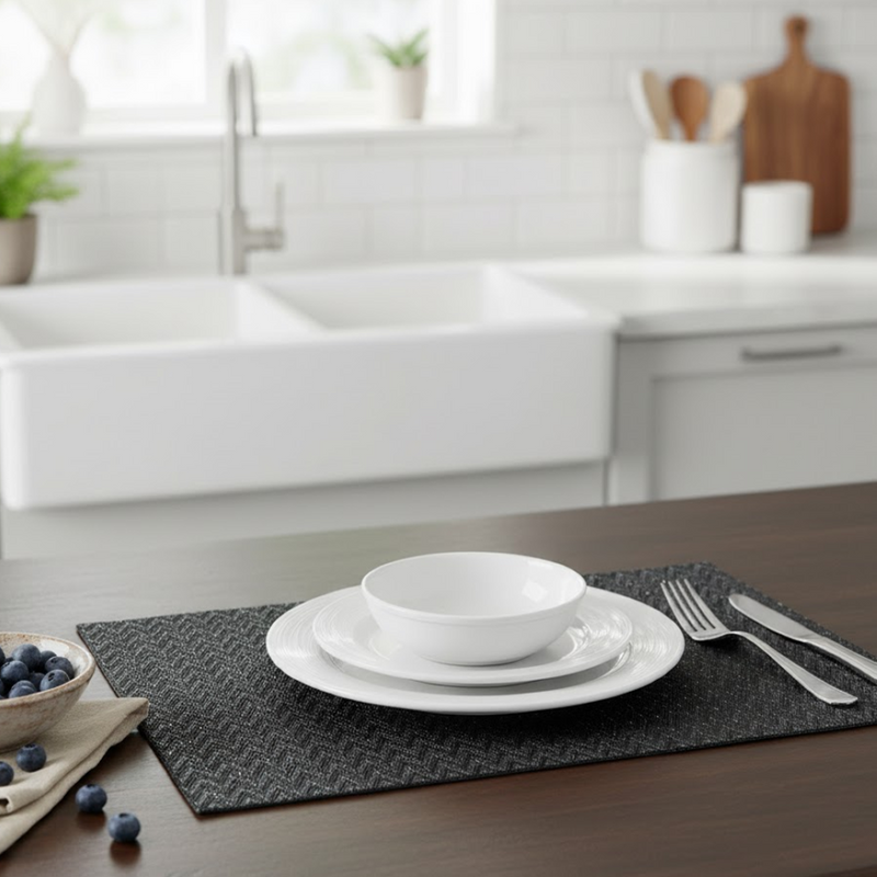 Set de table vinyl 30x45 noir - Mondial Tissus