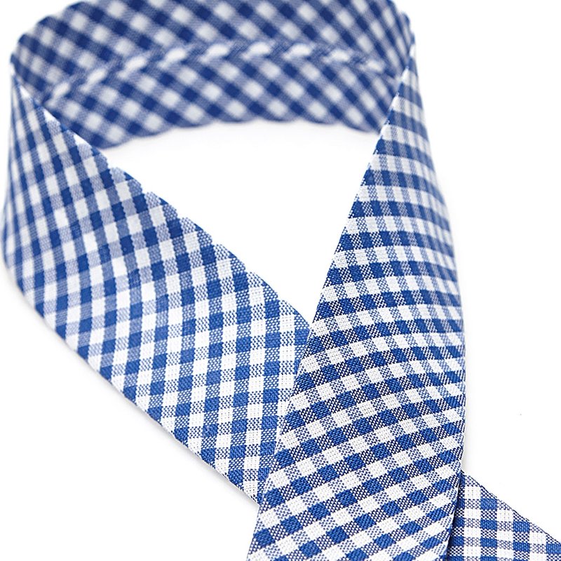 Biais vichy - Marine - MT - Mondial Tissus