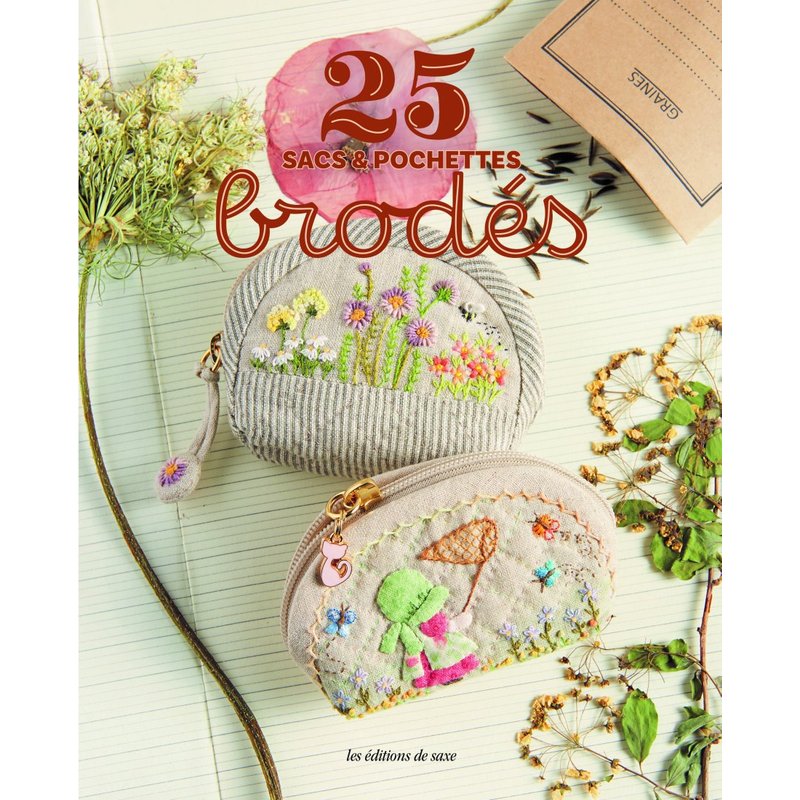 Livre 25 sacs & pochettes brodées - Mondial Tissus