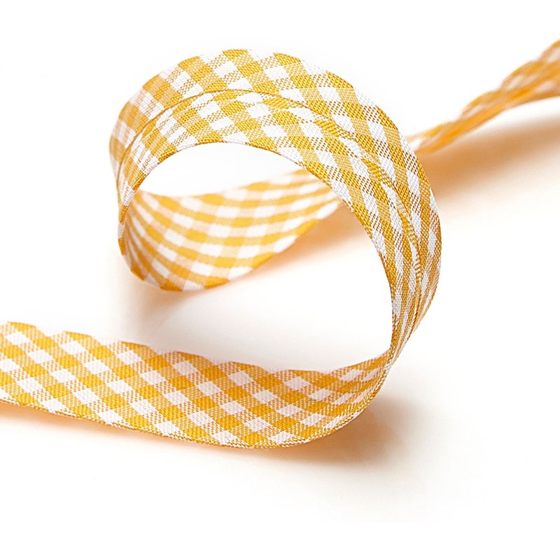 Biais vichy - Jaune - MT - Mondial Tissus