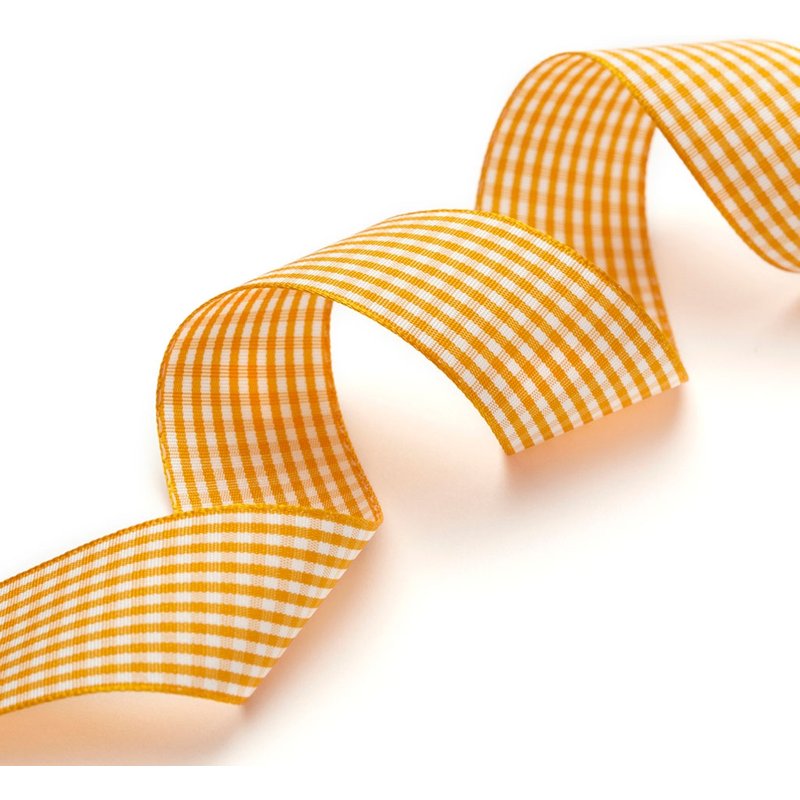 Ruban vichy orange clair 25mm - Frou Frou - Mondial Tissus