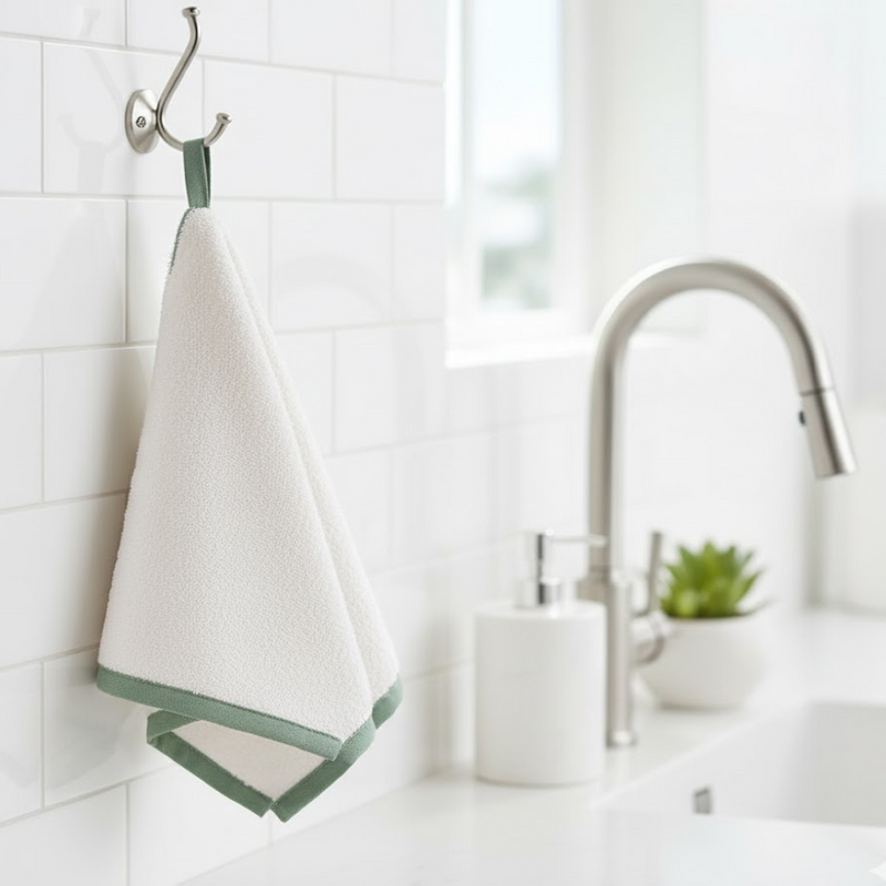 Essuie- mains Essentiel vert - MT - Mondial Tissus