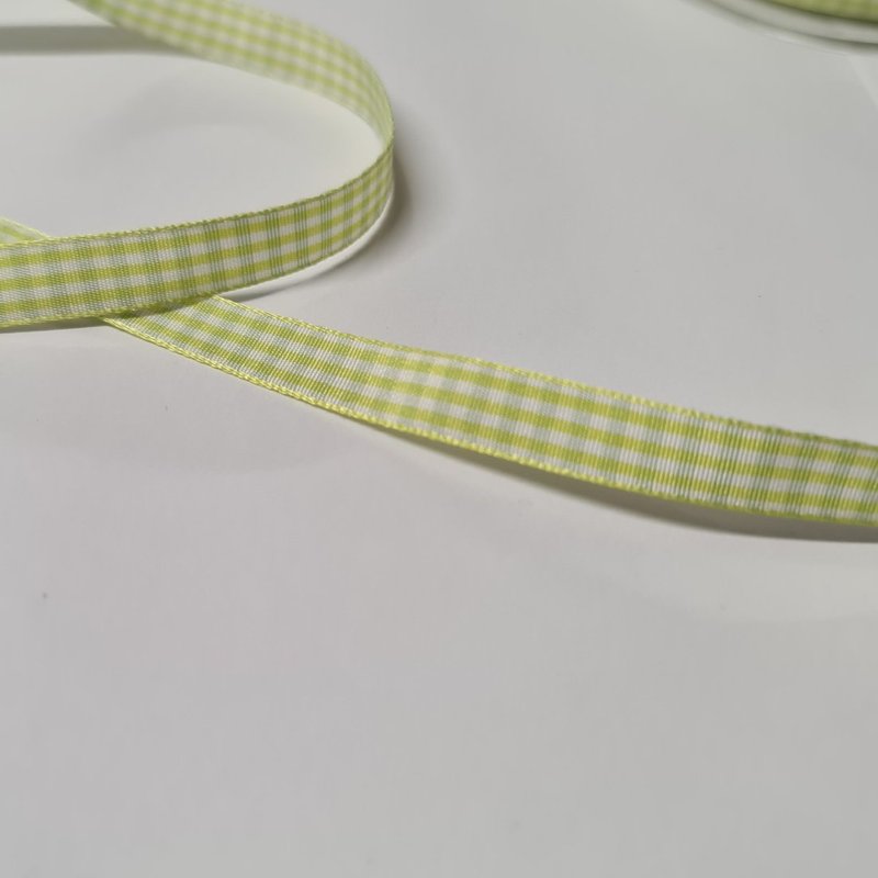 Ruban vichy 10 mm vert anis - Frou Frou - Mondial Tissus