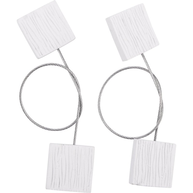 Lot de 2 magnets Picolo blanc - Mondial Tissus
