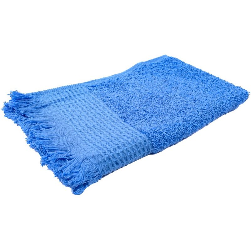 Serviette invité éponge abeille 30x50cm bleu - MT - Mondial Tissus