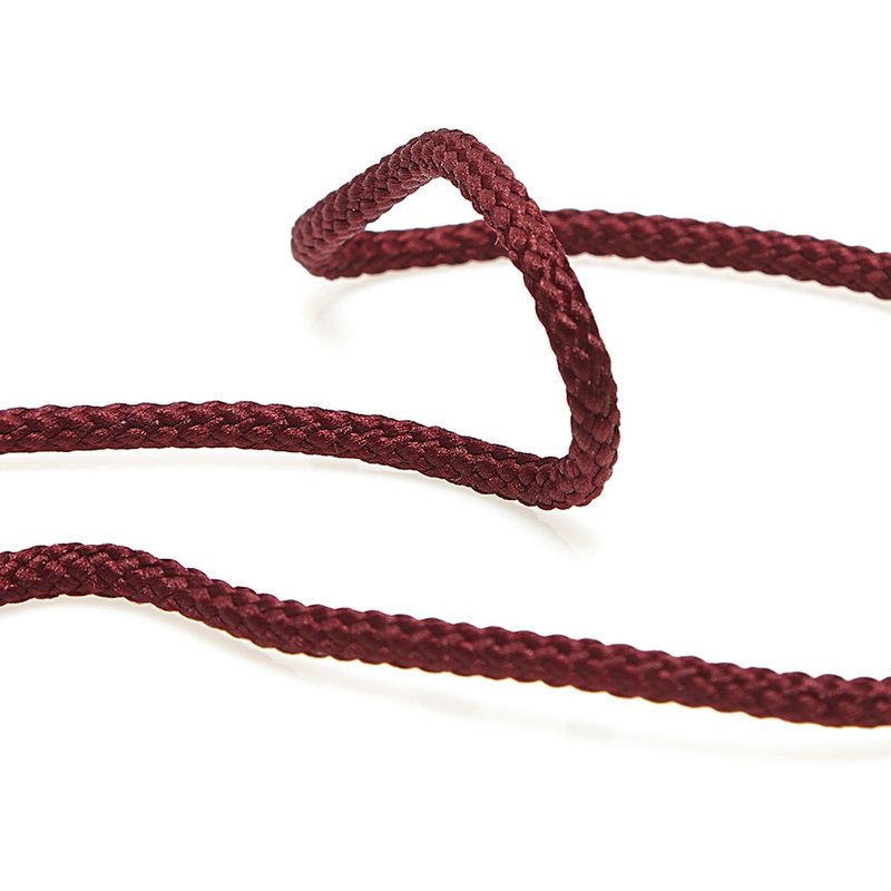 Cordon tressé 4mm - Bordeaux - MT - Mondial Tissus