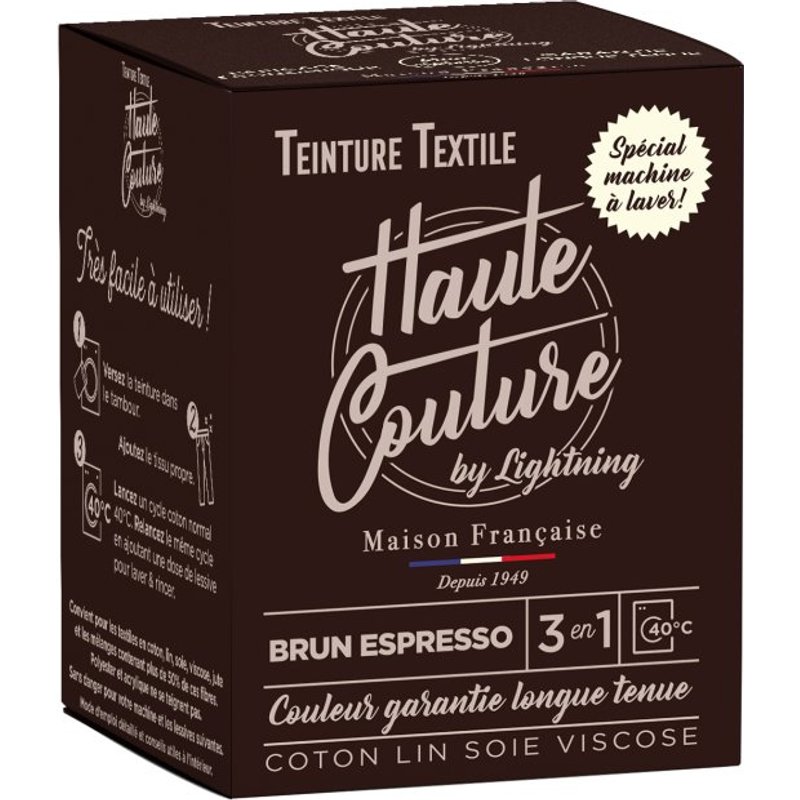 Teinture textile Haute Couture brun expresso - Mondial Tissus
