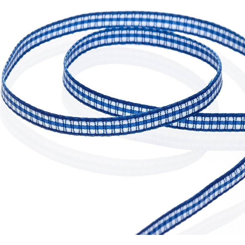 Ruban mini vichy - Bleu foncé - Mondial Tissus