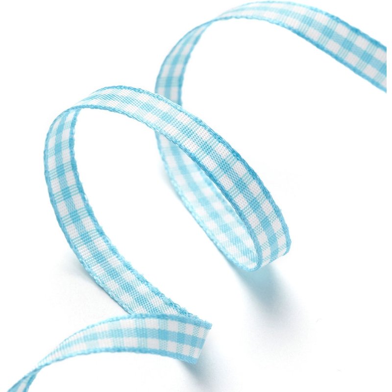 Ruban vichy turquoise 6mm - Frou Frou - Mondial Tissus