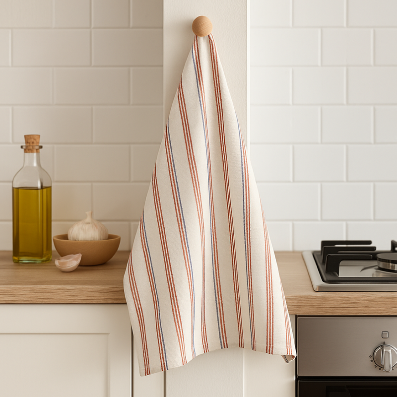 Torchon campagne Tartan rayure 50 x 70 cm - Mondial Tissus