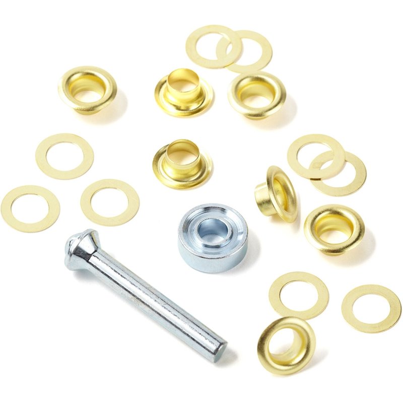 Oeillets avec rondelle Ø8mm et jeu de pose - Doré - Bohin - Mondial Tissus