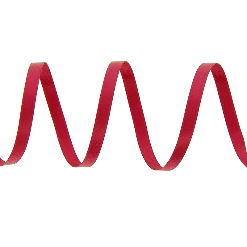 Ruban satin double face 6 mm rouge bordeaux - MT - Mondial Tissus