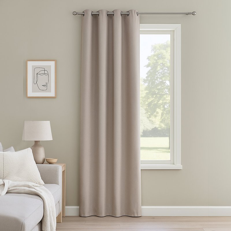 Rideau thermique Poppy taupe - MT - Mondial Tissus