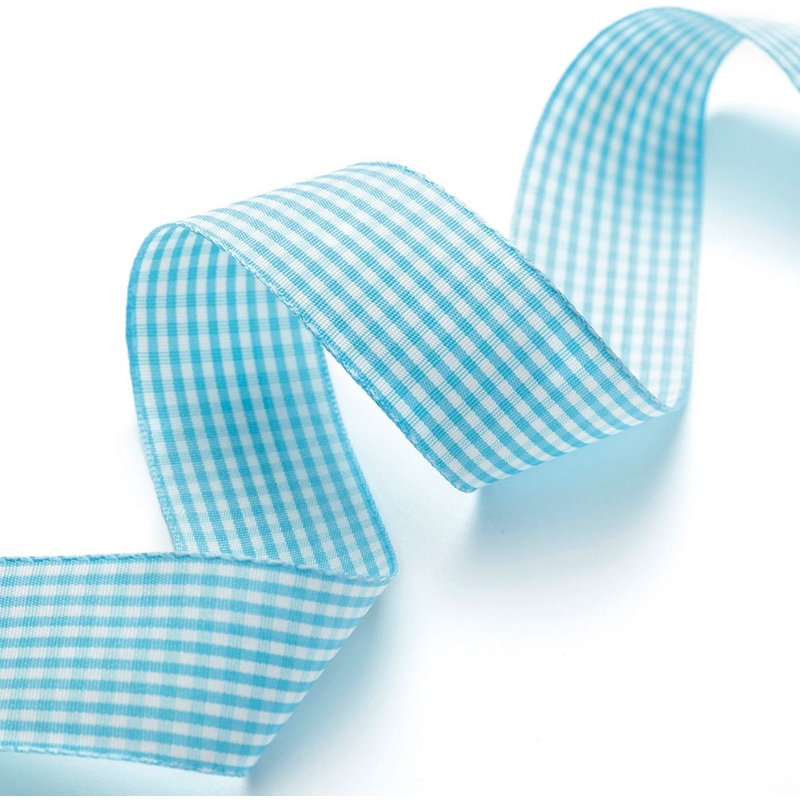 Ruban vichy turquoise 25mm - Frou Frou - Mondial Tissus