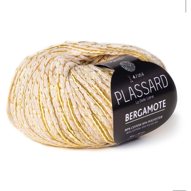Pelote de fil à tricoter Bergamote jaune 95 m - Plassard - Plassard - Mondial Tissus