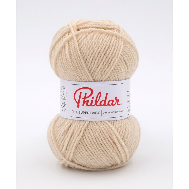 Pelote de fil à tricoter Super Baby grège - Phildar - Phildar - Mondial Tissus