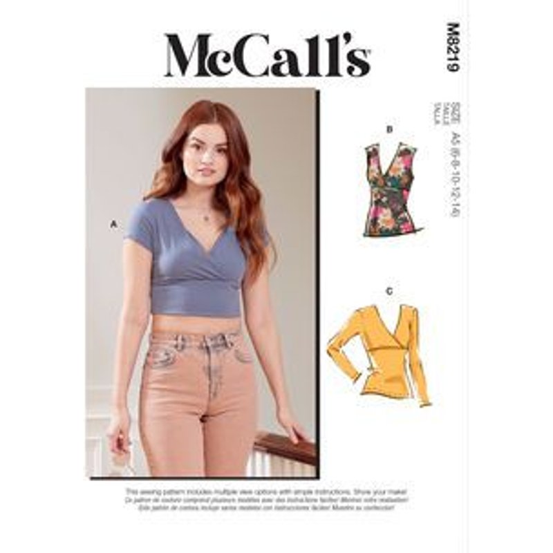 Patron McCALL's M8219A5 Top Femme 34-42 - McCall's - Mondial Tissus