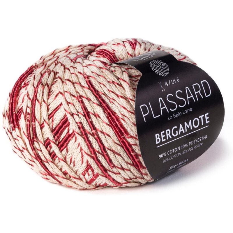 Pelote de fil Ă tricoter Bergamote grenat 95 m - Plassard - Plassard - Mondial Tissus