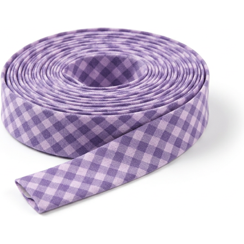 Biais thermocollant 20x2m vichy violet clair - Frou Frou - Mondial Tissus