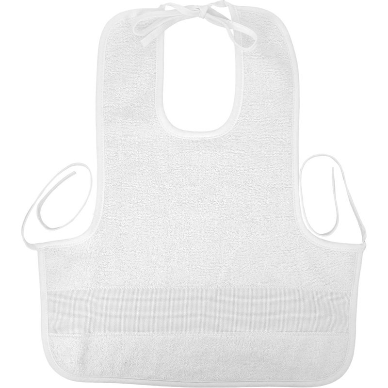 Bavoir tablier à broder blanc - MT - Mondial Tissus