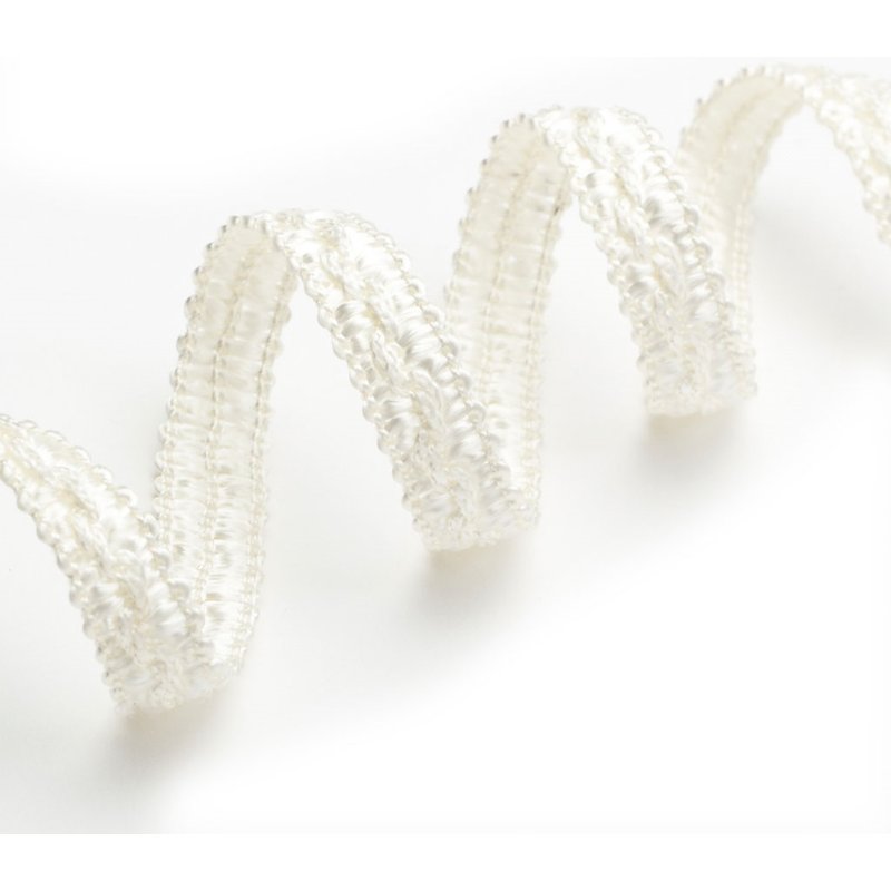 Galon lézarde brillant crème 12 mm - Mondial Tissus