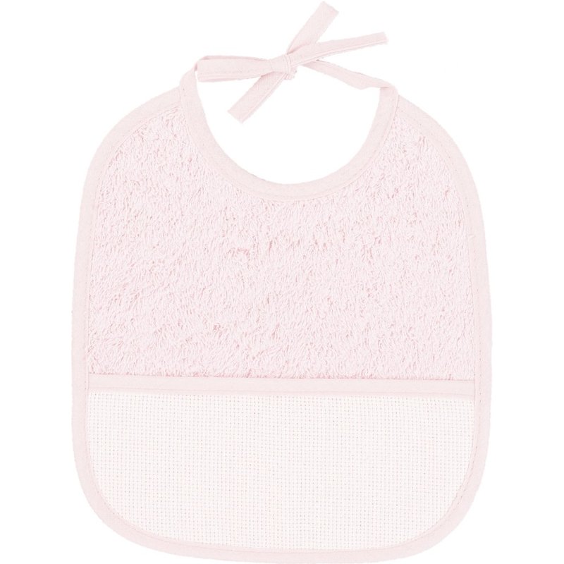 Bavoir 3 mois à broder rose - DMC - Mondial Tissus